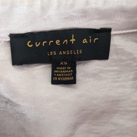 Anthropologie Current Air Clemence Shimmer Lavender Satin Shirt Jacket XS - Picture 4 of 6